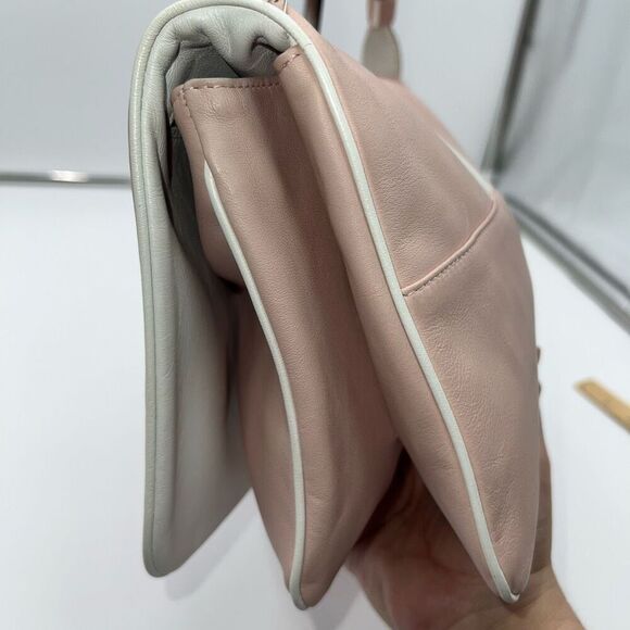 Dolce and Gabbana Lambskin Baby Pink and White Double Pocket Shoulder Bag - Picture 9 of 16